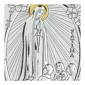 Bilaminate bas-relief Our Lady of Fatima 10x7 cm