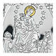 Bas-relief in bilaminate silver Virgin Mary among Saints 10x7 cm s2