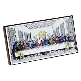 Reliefbild mit Silberbeschichtung – Letztes Abendmahl, 5 × 10 cm