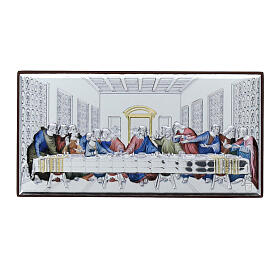 Last Supper picture bilaminate bas-relief 10x7 cm