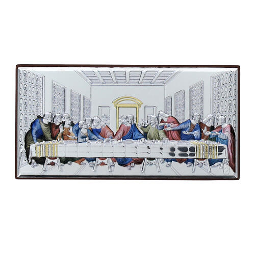 Last Supper picture bilaminate bas-relief 10x7 cm 1