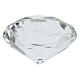 Kristall in Diamantform mit Silber-Laminat-Plakette Kommunion s3