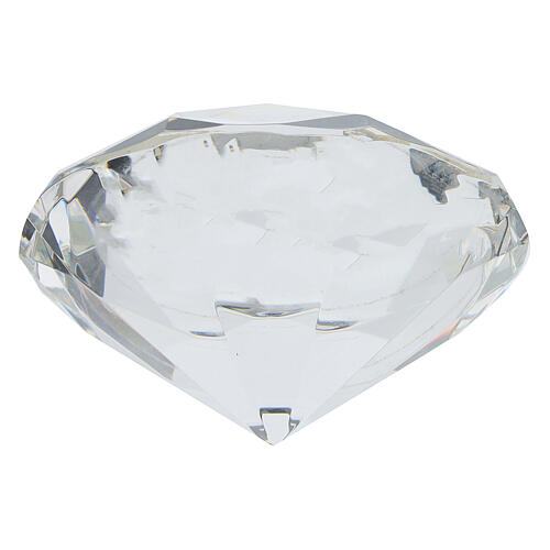 First Communion bilaminated diamond cut crystal picture 3