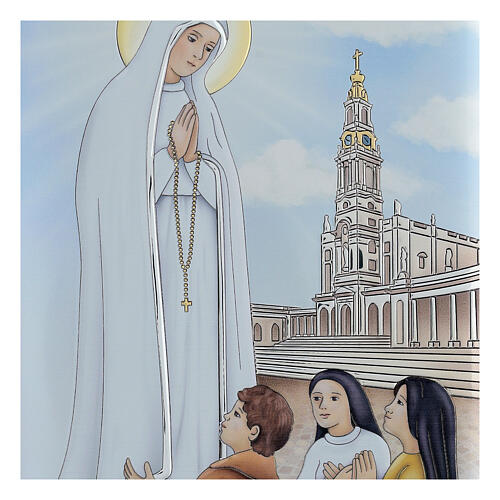 Bas-relief Our Lady of Fatima laminated picture 22x16 cm 2