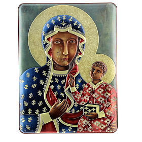 Bassorilievo Madonna Czestochowa 33x25 cm bilaminato