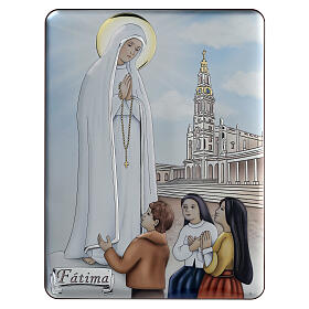 Picture of Our Lady of Fatima, bilaminate metal, 13x10 in
