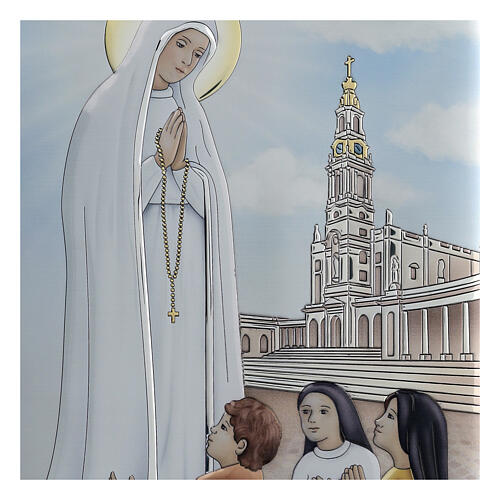 Picture of Our Lady of Fatima, bilaminate metal, 13x10 in 2