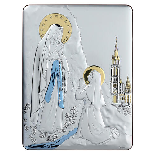Our Lady of Lourdes laminated picture 33x25 cm 1