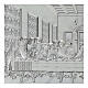 Silver picture of the Last Supper, 10x18 in, bilaminate metal s4