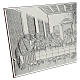 Last Supper Bas-relief 20x60 cm silver laminated s4