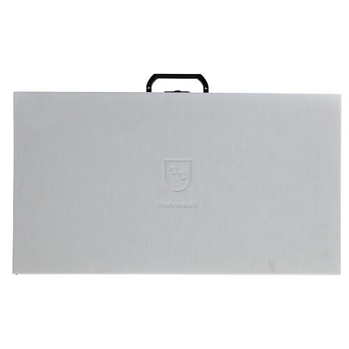 Reliefbild mit Silberbeschichtung und goldfarbenen Details – Das Letzte Abendmahl, 20 × 60 cm 6