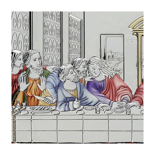 Last Supper bas-relief, coloured bilaminate metal, 8x24 in 2