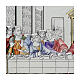 Bas-relief Last Supper colored laminated 20x60 cm s2