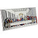 Bas-relief Last Supper colored laminated 20x60 cm s3