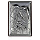 Holy Family bas-relief bilaminated silver 6x4 cm s1