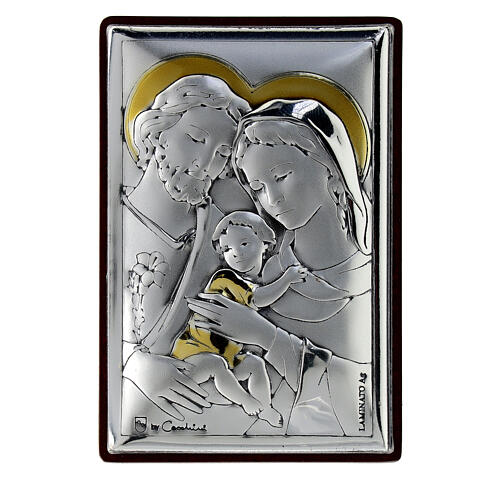 Quadro bicolore Natività 6x4 cm bilaminato 1