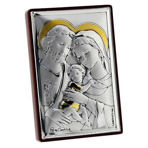 Two-tone picture Nativity Holy Family 6x4 cm bilaminate 2