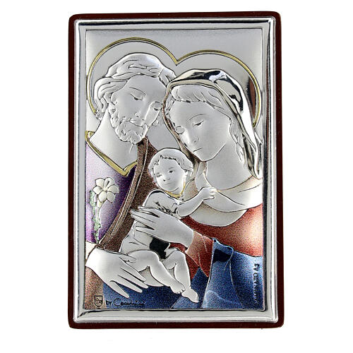 Picture of Holy Family colored laminated bas-relief 6x4 cm  1