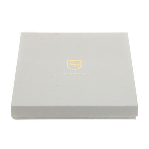 Reliefbild mit Silberbeschichtung und farbigen Akzenten – Heilige Familie, 11 × 8 cm 3