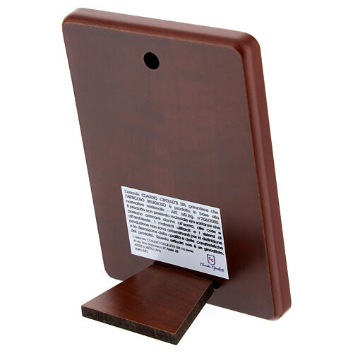 Reliefbild mit Silberbeschichtung und farbigen Akzenten – Heilige Familie, 11 × 8 cm 4