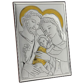 Nativity picture 18x13 cm two-toned gold silver