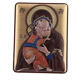Our Lady of Tenderness bilaminated bas-relief 6x5 cm