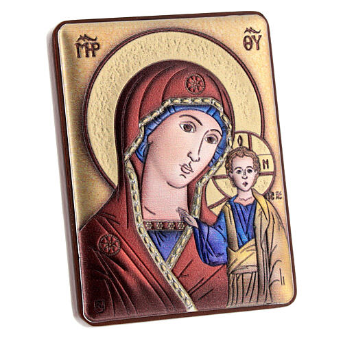 Bilaminated Our Lady of Kazan picture 6x5 cm 2