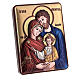 Bilaminate silver bas-relief, 2.5x2 in, Holy Family icon s2