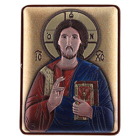 Jesus icon bilaminated bas-relief 6x5 cm