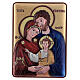 Bilaminate silver picture of the Holy Family, 4x3 in s1