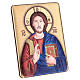 Couloured picture of Christ Pantocrator, silver bilaminate metal, 5.5x4 in s3