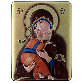 Virgin Tenderness laminated bas-relief picture 33x25 cm