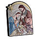 Picture Nativity ox and donkey laminated 6x5 cm s2