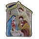 Bassorilievo 10x7 cm Natività bilaminato capanna s1