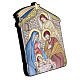 Bas-relief Nativity Holy Family bilaminate stable 10x7 cm s2