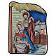 Bas-relief of the Nativity in the stable, bilaminate metal, 4x3 in s1