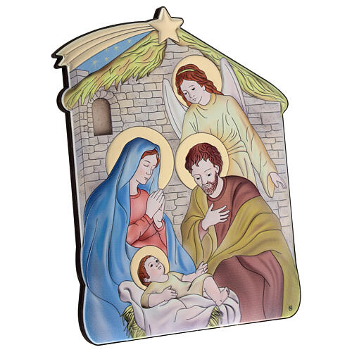 Bilaminate picture, Nativity with angel, 8x6 in 2