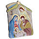 Bilaminated bas-relief Nativity picture Nazareth stable 21x16 cm s2
