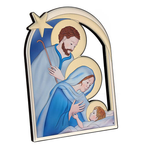 Tableau bilaminé Nativité avec comète 21x16 cm 3
