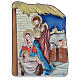 Tableau Nativité étable Nazareth bilaminé 21x16 cm s1