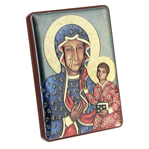 Quadro bilaminato Madonna Czestochowa 10x7 cm 2