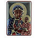 Quadro bilaminato Madonna Czestochowa 10x7 cm s1