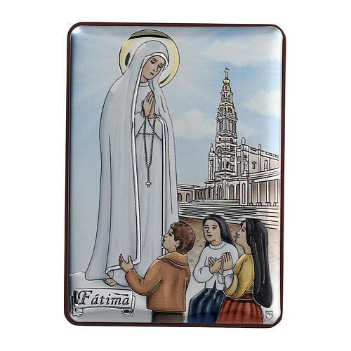 Bassorilievo 10x7 cm bilaminato Madonna di Fatima 1