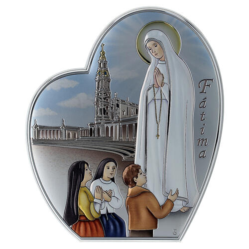 Bassorilievo Madonna Fatima bilaminato 15x12 cm 1