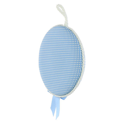 Medaglione culla Madonna con bambino carillon azzurro Valenti 2