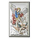 Saint Michael defeats the devil bilaminate colors Valenti, 15x9 cm s1
