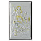 San Giorgio icona bilaminato argento decori oro Valenti Argenti 20x12 cm s1