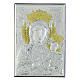 Our Lady of Czestochowa bilaminate silver gold stones Valenti Argenti 13x9 cm s1