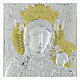 Our Lady of Czestochowa bilaminate silver gold stones Valenti Argenti 13x9 cm s2