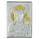 Our Lady of Czestochowa, stones and silver bilaminate, golden details, Valenti, 7x5 in s1